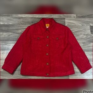 SIZE 12 RUBY RD WOMENS TEXTURED JACKET